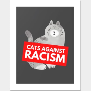 Cats Against Racism (Charcoal) Posters and Art